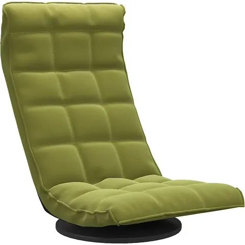 vidaXL Chaise de sol pivotante Vert clair Velours – image 1