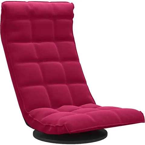 vidaXL Chaise de sol pivotante Rouge bordeaux Velours – image 1