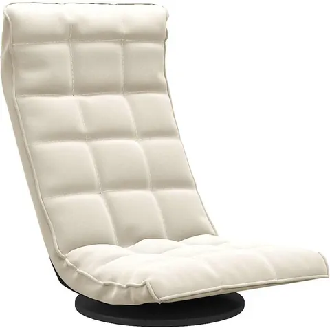 vidaXL Chaise de sol pivotante Crème Velours – image 1