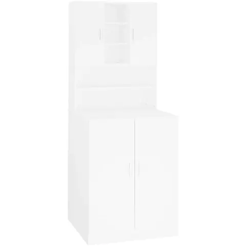 vidaXL Meuble pour machine à laver Blanc – image 1