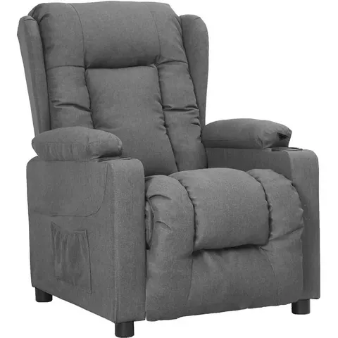 vidaXL Fauteuil inclinable Gris clair Tissu – 680032 – image 1