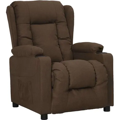 vidaXL Fauteuil inclinable Marron Tissu – 680070 – image 1