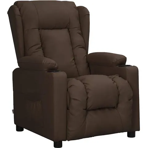 vidaXL Fauteuil inclinable Marron Similicuir – 680247 – image 1