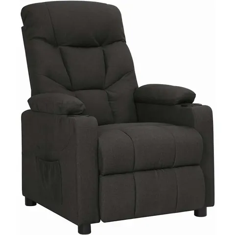 vidaXL Fauteuil inclinable Noir Tissu – 680391 – image 1