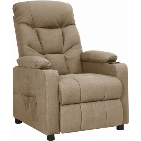 vidaXL Fauteuil inclinable Taupe Tissu – 680452 – image 1