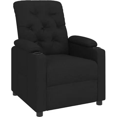 vidaXL Fauteuil inclinable Noir Tissu – 680599 – image 1