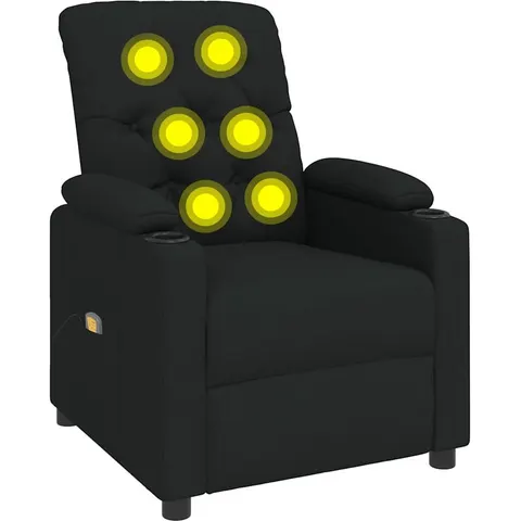 vidaXL Fauteuil de massage Noir Tissu – 680698 – image 1