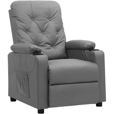 vidaXL Fauteuil inclinable Gris Similicuir – 680810 – image 1
