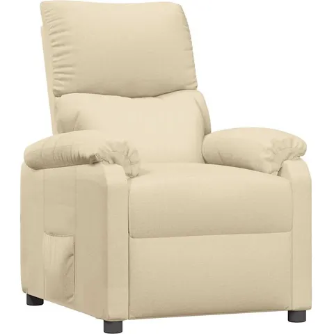 vidaXL Fauteuil inclinable Crème Tissu – 722206 – image 1