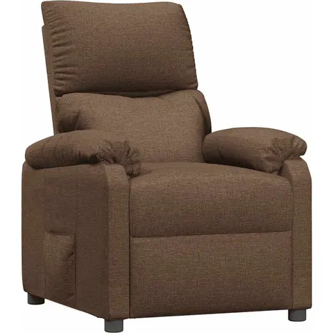 vidaXL Fauteuil inclinable Marron Tissu – 722237 – image 1