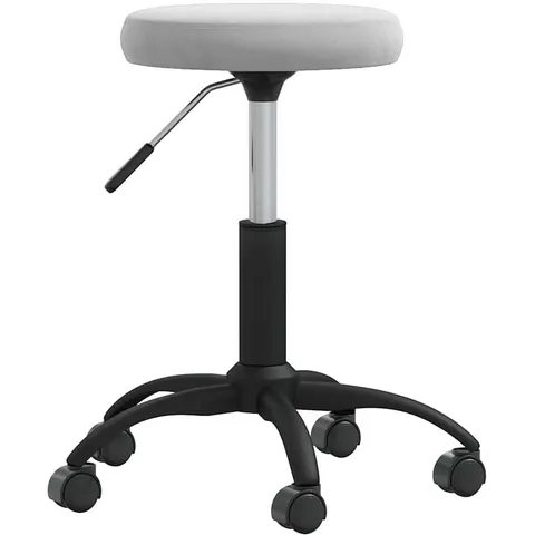 vidaXL Tabouret de massage Velours Gris clair – image 1