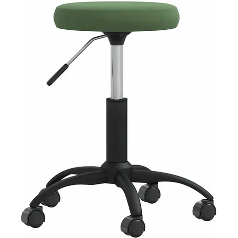 vidaXL Tabouret de massage Velours Vert foncé – image 1