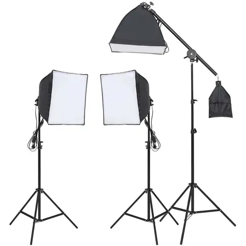 vidaXL Kit d'éclairage de studio avec trépied et boîte à lumière – image 1