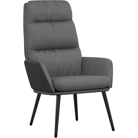 vidaXL Chaise de relaxation Gris clair Tissu – 820636 – image 1