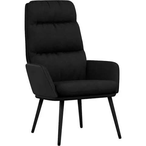 vidaXL Chaise de relaxation Noir Tissu – 820698 – image 1