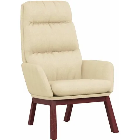 vidaXL Chaise de relaxation Crème Tissu – 821053 – image 1