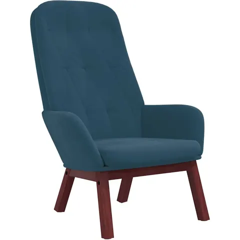 vidaXL Chaise de relaxation Bleu Velours – 821725 – image 1