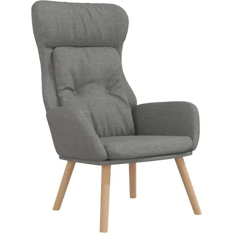vidaXL Chaise de relaxation Gris clair Tissu – 822340 – image 1