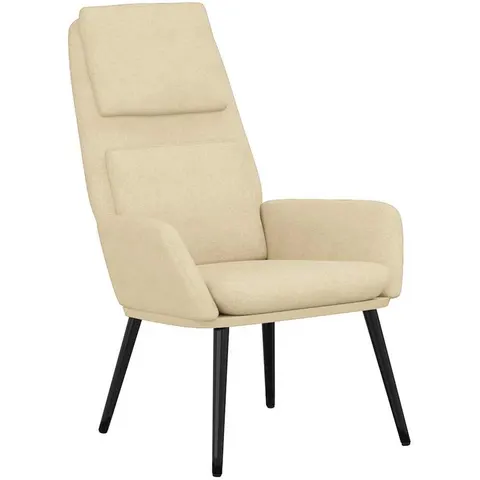 vidaXL Chaise de relaxation Crème Tissu – 822586 – image 1