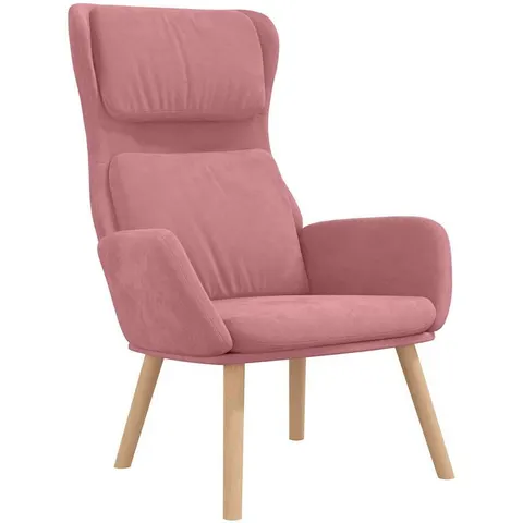 vidaXL Chaise de relaxation Rose Velours – 822999 – image 1