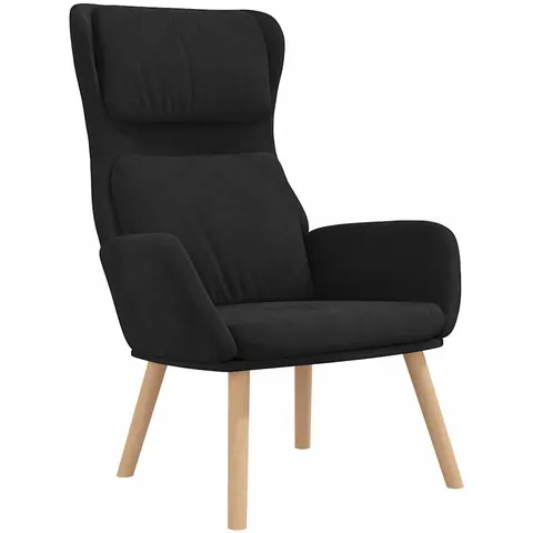 vidaXL Chaise de relaxation Noir Velours – 823019 – image 1