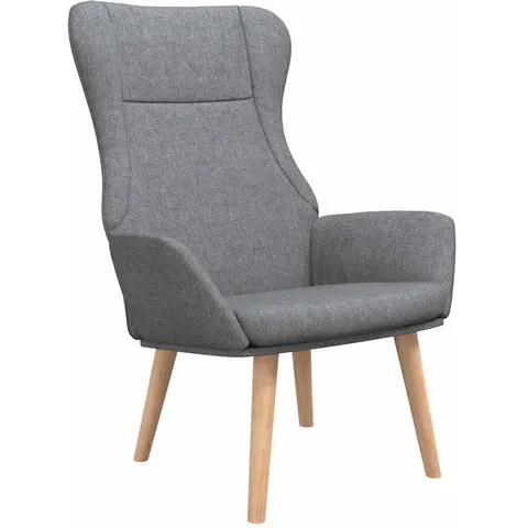 vidaXL Chaise de relaxation Gris clair Tissu – 823385 – image 1