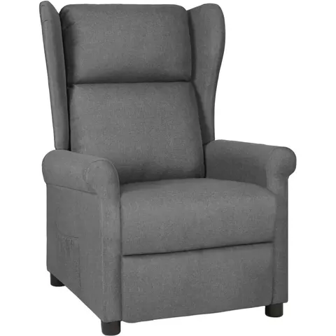 vidaXL Fauteuil inclinable Gris clair Tissu – 853658 – image 1