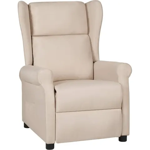 vidaXL Fauteuil inclinable Crème Tissu – 853740 – image 1