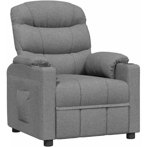 vidaXL Fauteuil inclinable Gris clair Tissu – 142058 – image 1