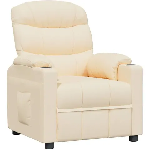 vidaXL Fauteuil inclinable Crème Tissu – 142140 – image 1