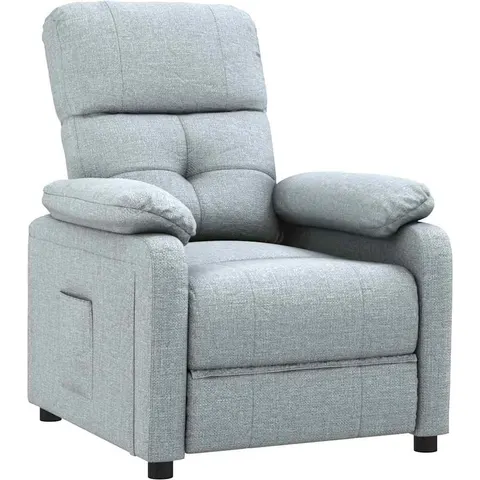 vidaXL Fauteuil inclinable Gris clair Tissu – 162858 – image 1