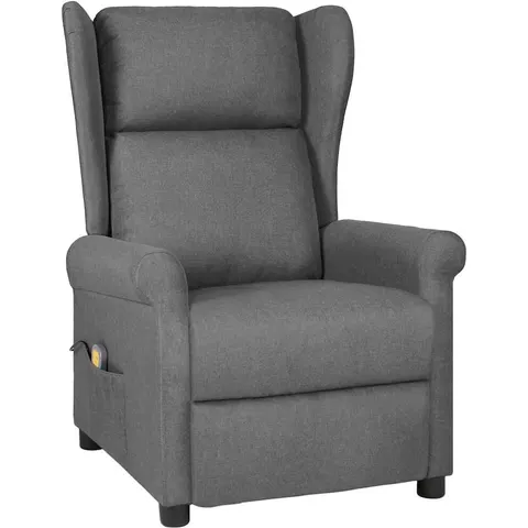 vidaXL Fauteuil de massage Gris clair Tissu – 165262 – image 1