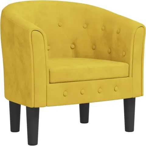 vidaXL Fauteuil jaune velours – 436483 – image 1