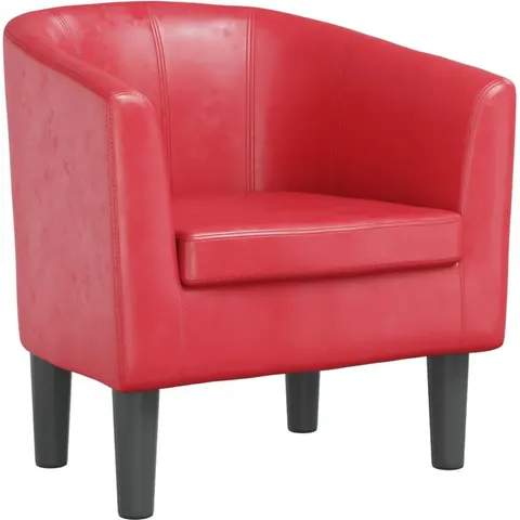 vidaXL Fauteuil rouge similicuir – image 1