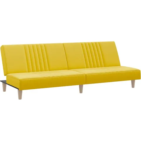 vidaXL Canapé-lit jaune clair tissu – 733834 – image 1