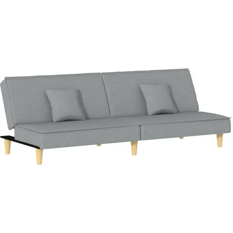 vidaXL Canapé-lit à gris clair tissu – 733988 – image 1