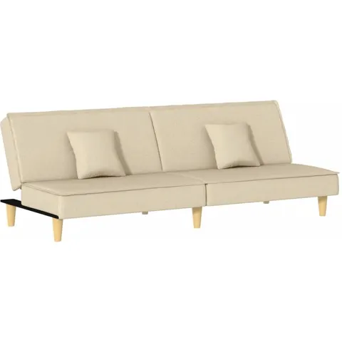 vidaXL Canapé-lit crème tissu – 734015 – image 1