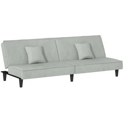 vidaXL Canapé-lit gris clair Velours – image 1