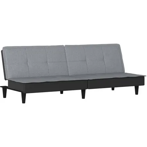 vidaXL Canapé-lit à gris clair tissu – 734114 – image 1