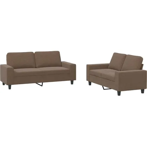 vidaXL Ensemble de canapés 2 pcs marron tissu – 068520 – image 1
