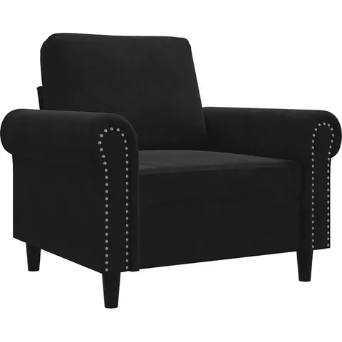 vidaXL Fauteuil Noir 60 cm Velours – 135994 – image 1