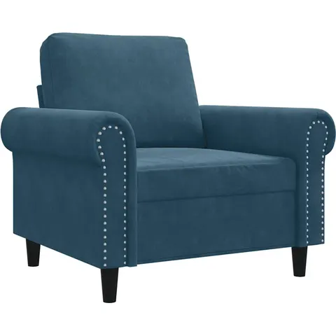 vidaXL Fauteuil Bleu 60 cm Velours – 136038 – image 1