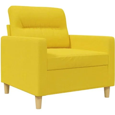 vidaXL Fauteuil Jaune clair 60 cm Tissu – 139503 – image 1