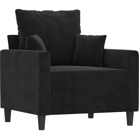 vidaXL Fauteuil Noir 60 cm Velours – 140141 – image 1