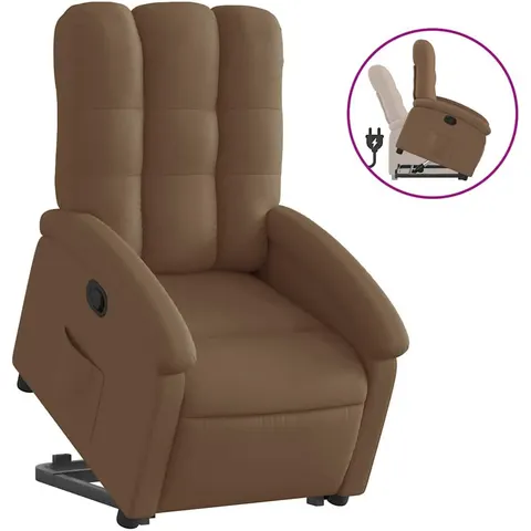 vidaXL Fauteuil inclinable Marron Tissu – 165847 – image 1