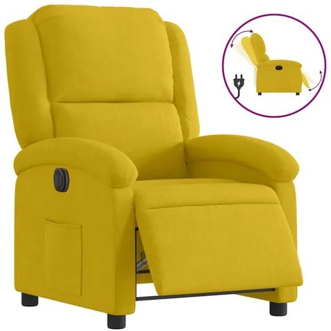 vidaXL Fauteuil inclinable électrique jaune velours – 167735 – image 1