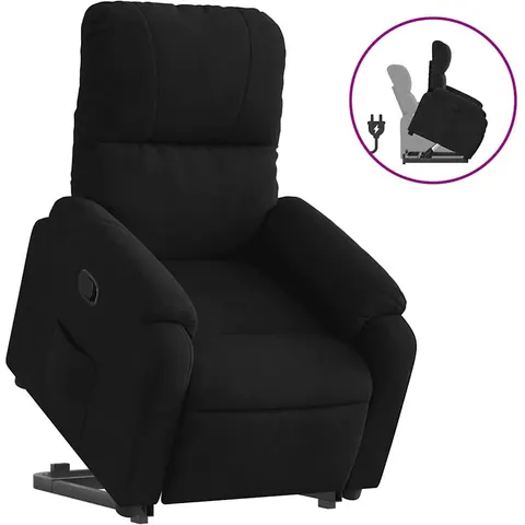 vidaXL Fauteuil inclinable noir tissu microfibre – 174207 – image 1