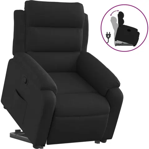 vidaXL Fauteuil inclinable noir tissu – 174702 – image 1