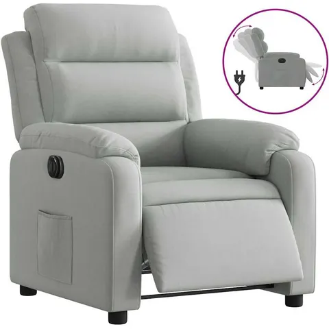vidaXL Fauteuil inclinable électrique gris clair velours – 175587 – image 1