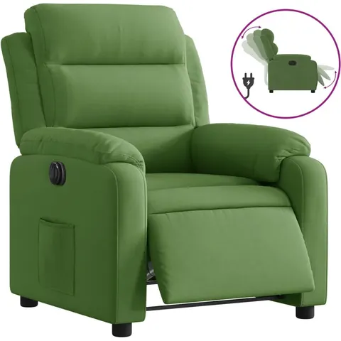 vidaXL Fauteuil inclinable électrique vert clair velours – 175617 – image 1